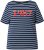 Ulla Popken Striped 1987 Boat Neck Tee Navy Blue - T-shirt stampate da donna - 