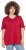 Ulla Popken Bow Print Split Sleeve Tee Ruby Red - T-shirt stampate da donna - 