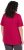 Ulla Popken Essential Front Pleat Tee Dark Raspberry - T-shirt - 