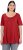 Ulla Popken Essential Front Pleat Tee Poppy - T-shirt - 