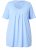 Ulla Popken Essential Front Pleat Tee Light Blue - T-shirt - 