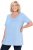 Ulla Popken Essential Front Pleat Tee Light Blue - T-shirt - 