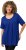 Ulla Popken Essential Front Pleat Tee Cobalt Blue - T-shirt - 