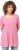 Ulla Popken Essential Front Pleat Tee Light Pink - T-shirt - 
