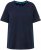 Ulla Popken Piping Accent Functional UVP 50+ Stretch Knit Top Navy Blue - T-shirt - 