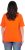 Ulla Popken Piping Accent Functional UVP 50+ Stretch Knit Top Orange Red - T-shirt - 