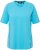 Ulla Popken Piping Accent Functional UVP 50+ Stretch Knit Top Bright Turquoise - T-shirt - 
