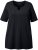Ulla Popken Essential Notch Neck Stretch Tee Black - T-shirt - 