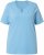Ulla Popken Essential Notch Neck Stretch Tee Light Teal - T-shirt - 