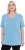 Ulla Popken Essential Notch Neck Stretch Tee Light Teal - T-shirt - 