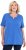 Ulla Popken Essential Notch Neck Stretch Tee Peacock Blue - T-shirt - 