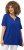 Ulla Popken Essential Notch Neck Stretch Tee Cobalt Blue - T-shirt - 