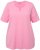 Ulla Popken Essential Notch Neck Stretch Tee Light Pink - T-shirt - 