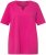 Ulla Popken Essential Notch Neck Stretch Tee Fuchsia Pink - T-shirt - 