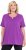 Ulla Popken Essential Notch Neck Stretch Tee Purple - T-shirt - 