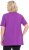 Ulla Popken Essential Notch Neck Stretch Tee Purple - T-shirt - 