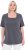 Ulla Popken Essential Square Neck Stretch Tee Graphite Grey - T-shirt - 