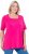 Ulla Popken Essential Square Neck Stretch Tee Magenta Pink - T-shirt - 