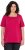 Ulla Popken Essential Square Neck Stretch Tee Dark Raspberry - T-shirt - 