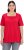 Ulla Popken Essential Square Neck Stretch Tee Red - T-shirt - 