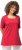 Ulla Popken Essential Square Neck Stretch Tee Dark Pink - T-shirt - 