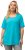 Ulla Popken Essential Square Neck Stretch Tee Deep Aqua - T-shirt - 