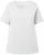 Ulla Popken Double Layer Rounded V-Neck Slim Fit Tee Snow White - T-shirt - 