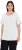 Ulla Popken Double Layer Rounded V-Neck Slim Fit Tee Snow White - T-shirt - 