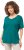 Ulla Popken Double Layer Rounded V-Neck Slim Fit Tee Dark Emerald - T-shirt - 