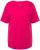 Ulla Popken Double Layer Rounded V-Neck Slim Fit Tee Magenta Pink - T-shirt - 