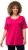 Ulla Popken Double Layer Rounded V-Neck Slim Fit Tee Magenta Pink - T-shirt - 