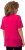 Ulla Popken Double Layer Rounded V-Neck Slim Fit Tee Magenta Pink - T-shirt - 