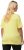 Ulla Popken Double Layer Rounded V-Neck Slim Fit Tee Lemon Yellow - T-shirt - 