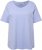 Ulla Popken Double Layer Rounded V-Neck Slim Fit Tee Pale Blue - T-shirt - 