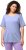 Ulla Popken Double Layer Rounded V-Neck Slim Fit Tee Pale Blue - T-shirt - 