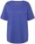 Ulla Popken Double Layer Rounded V-Neck Slim Fit Tee Blue Purple - T-shirt - 