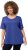 Ulla Popken Double Layer Rounded V-Neck Slim Fit Tee Blue Purple - T-shirt - 