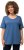 Ulla Popken Double Layer Rounded V-Neck Slim Fit Tee Denim Blue - T-shirt - 