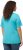Ulla Popken Double Layer Rounded V-Neck Slim Fit Tee Deep Aqua - T-shirt - 