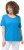 Ulla Popken Double Layer Rounded V-Neck Slim Fit Tee Sapphire Blue - T-shirt - 