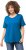 Ulla Popken Double Layer Rounded V-Neck Slim Fit Tee Medium Blue - T-shirt - 