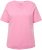 Ulla Popken Double Layer Rounded V-Neck Slim Fit Tee Light Pink - T-shirt - 