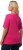Ulla Popken Double Layer Rounded V-Neck Slim Fit Tee Fuchsia Pink - T-shirt - 