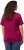 Ulla Popken Double Layer Rounded V-Neck Slim Fit Tee Magnolia Red - T-shirt - 