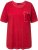 Ulla Popken Cold Dye Ruffle Edge Pocket Tee Salsa - T-shirt - 