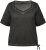 Ulla Popken Cold Dyed Sweetheart Neckline Short Sleeve Tee Graphite Grey - T-shirt - 