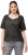 Ulla Popken Cold Dyed Sweetheart Neckline Short Sleeve Tee Graphite Grey - T-shirt - 