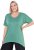 Ulla Popken Quick Drying Pointed Hem Stretch Fit Tee Ivy Green - T-shirt - 