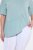 Ulla Popken Asymmetric Flounce Panel Short Sleeve Tee Light Moss Green - T-shirt - T-shirt da donna taglie comode