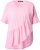 Ulla Popken Asymmetric Flounce Panel Short Sleeve Tee Pink - T-shirt - 